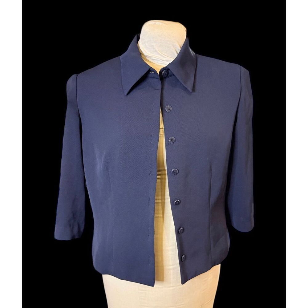 Stonebridge Lightweight Button Front Jacket 3/4 Sleeve Sz. 12 - Picture 2 of 11
